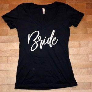 NWOT Navy V-Neck Bride T-Shirt